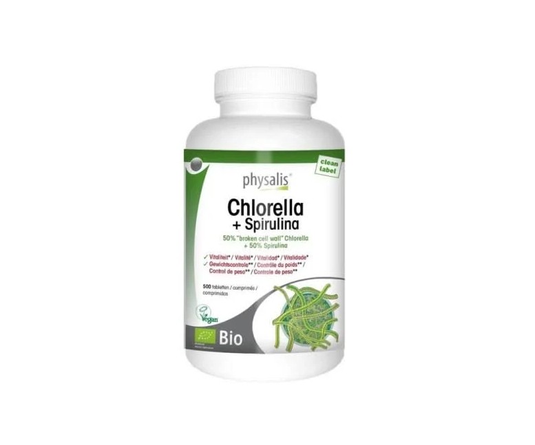 Chlorella+spirulina bio 500 tab Physalis