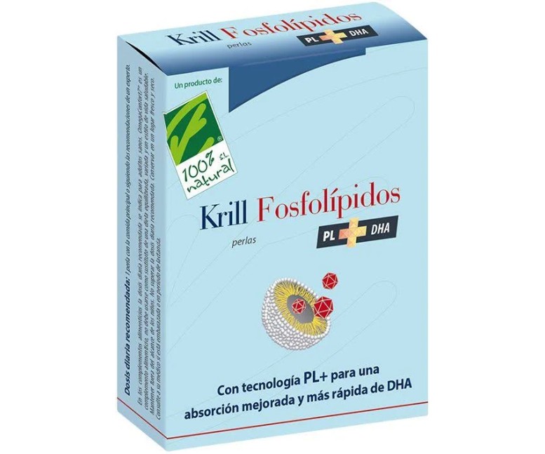 Krill fosfolípidos pl + dha 30 cap Cien por cien natural