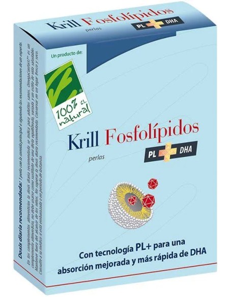 Krill fosfolípidos pl + dha 30 cap Cien por cien natural