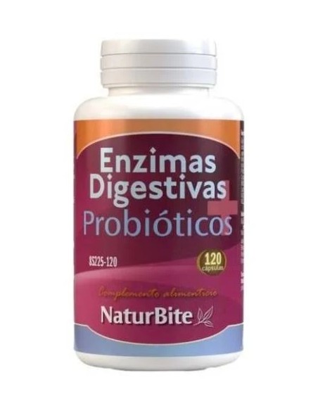 Enzimas digestivas+probióticos 120 cap Naturbite