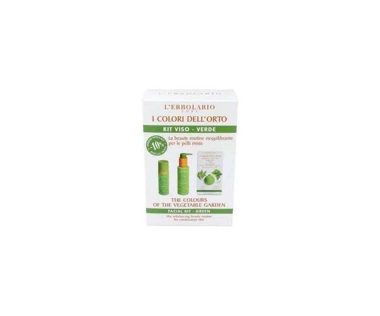 Colores del huerto kit cara detergente crema masca 50 ml + 100 ml + 8 ml L'Erbolario