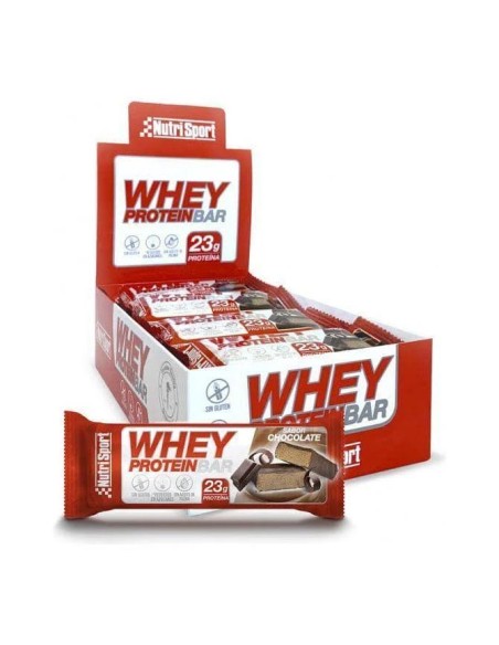 Whey barritas chocolate 12 uds Nutrisport