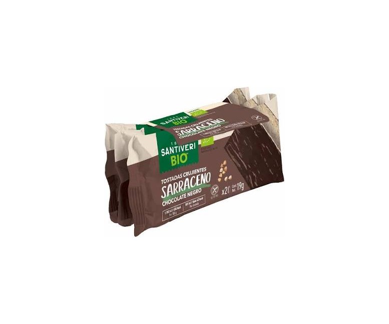 Tostadas trigo sarraceno choco negro 6 ud Santiveri