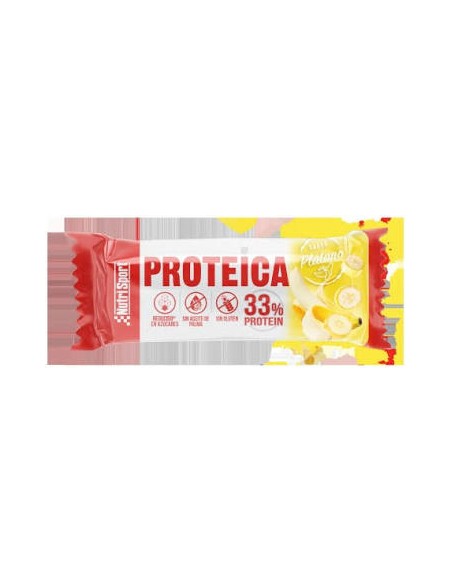 Barrita proteica plátano 24 uds Nutrisport