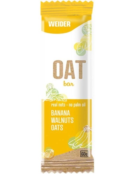 Weider oat bar barritas banana-walnuts 20 uds Weider