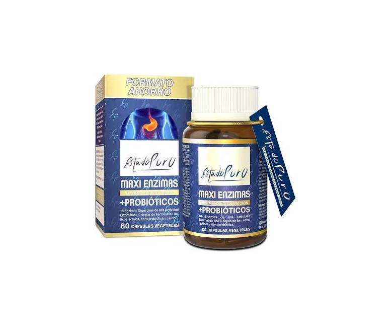 Maxi enzimas con probióticos estado puro 80 cap Tongil