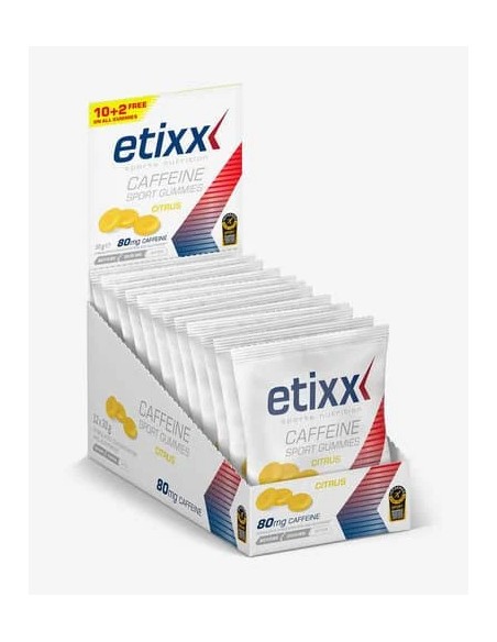 Etixx sport gummies cafeína citrus 12 uds Etixx