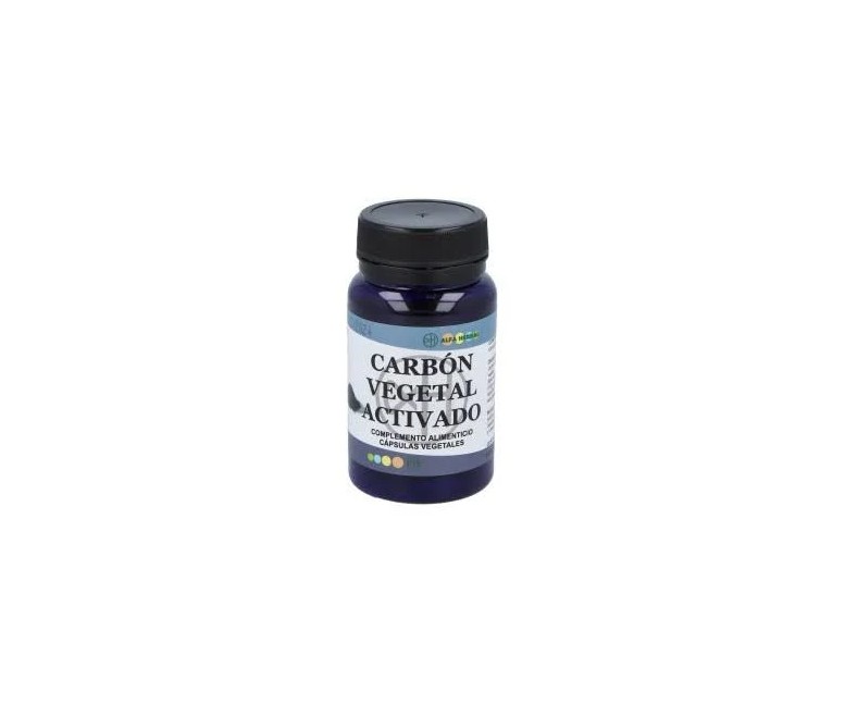 Carbon vegetal activado vegan 60 cap Alfa Herbal