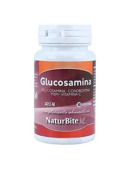 Glucosamina, condroitina, msm, vit C 60 comp Naturbite