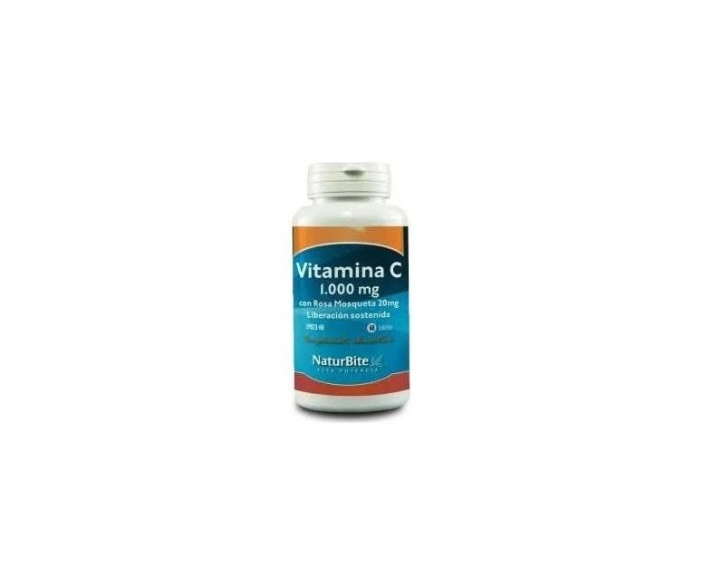 Vitamina c con rosa mosqueta 60 tab - 1000 mg Naturbite