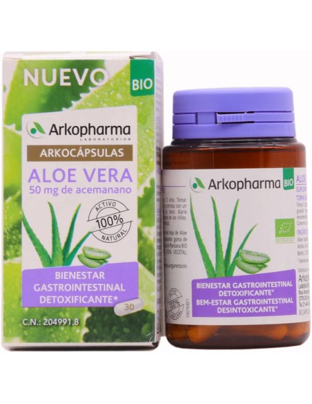 Arkocápsulas Aloe Vera Bio 30 cap Arkopharma