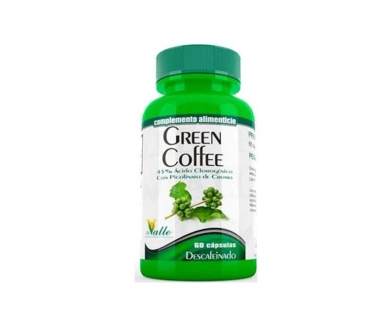 Green coffee café verde descafeinado 60 cap El Valle