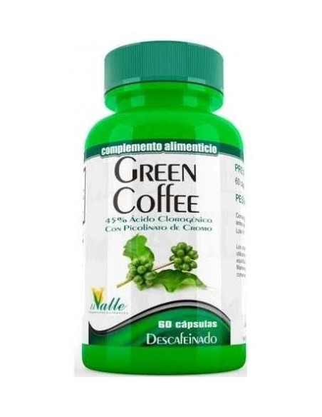 Green coffee café verde descafeinado 60 cap El Valle