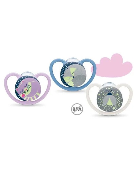 Chupete Nuk Space Night silicona 1 unidad Nuk