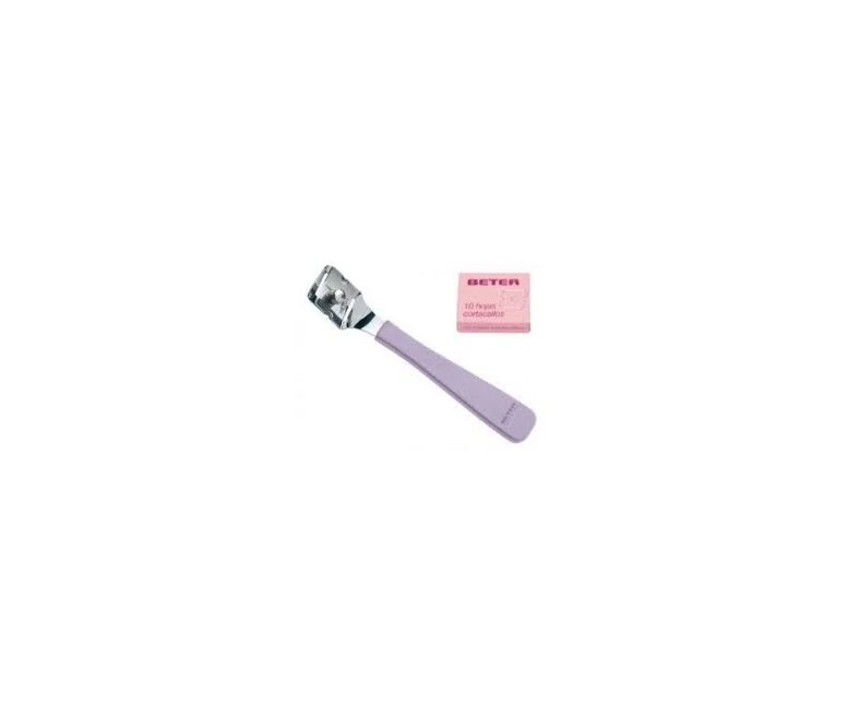Cortacallos económico + hojas 14,5 cm - 10 hojas Beter