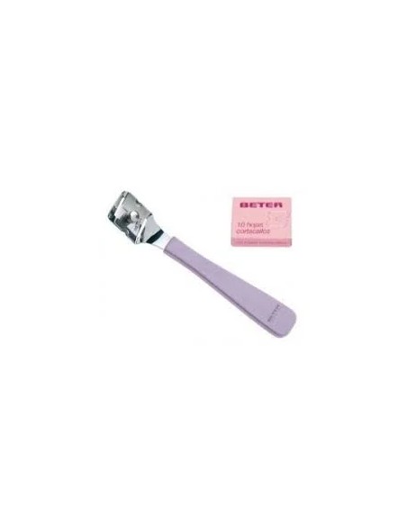 Cortacallos económico + hojas 14,5 cm - 10 hojas Beter