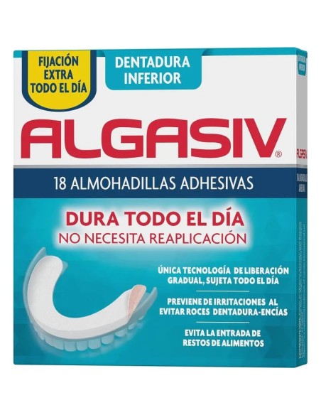 Algasiv almohadilla dental inferior adhesiva 18 ud Algasiv