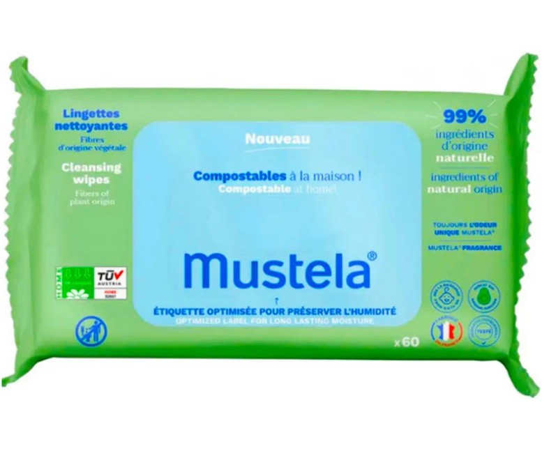 Toallitas limpiadoras bebe-niño 70 uds Mustela