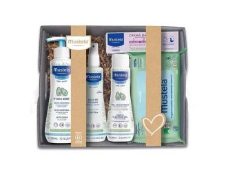 Canastilla gris leche corp+colonia+gel+crema+toall.