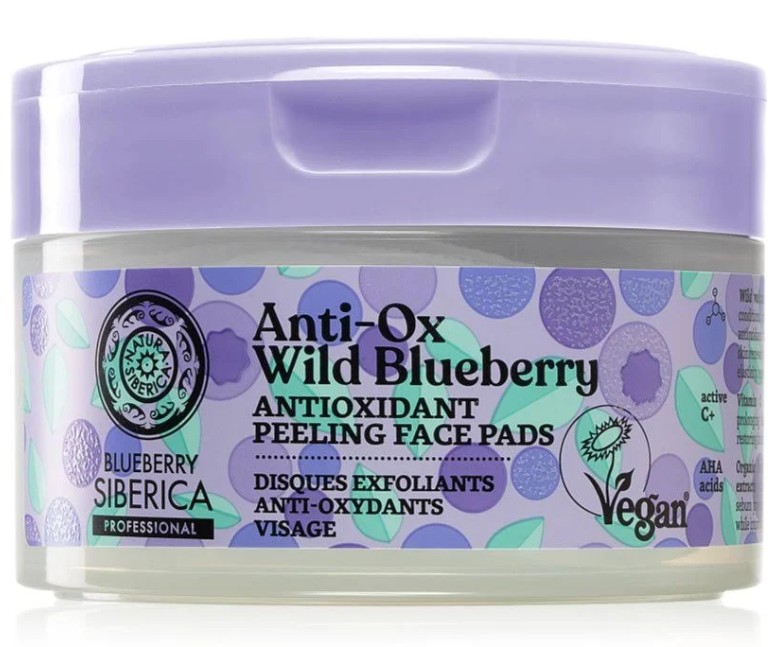 Anti-ox wild blueberry discos faciales exfoli 20 u Natura Siberica