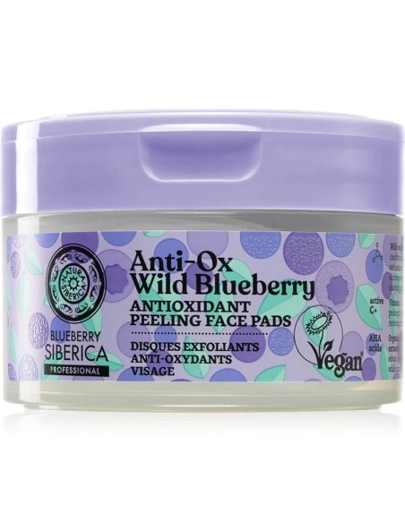Anti-ox wild blueberry discos faciales exfoli 20 u Natura Siberica