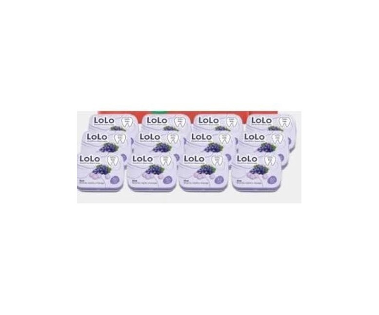 Dentífrico sólido+enjua Toothballs Uva 12lat 30 u Lolo