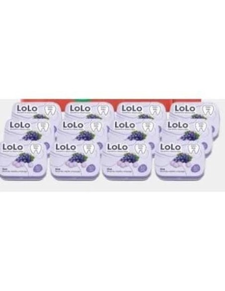 Dentífrico sólido+enjua Toothballs Uva 12lat 30 u Lolo