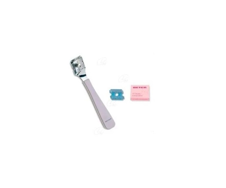 Cortacallos metálico + hojas 14,5 cm - 10 hojas Beter