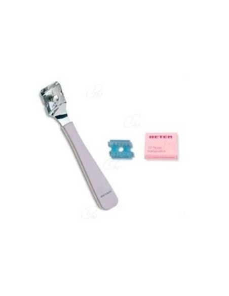 Cortacallos metálico + hojas 14,5 cm - 10 hojas Beter