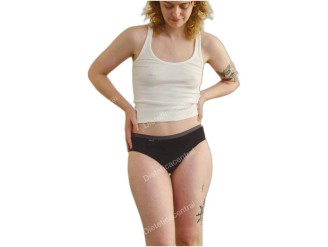 Braguita menstrual negra/gris flujo abundante 1/xs