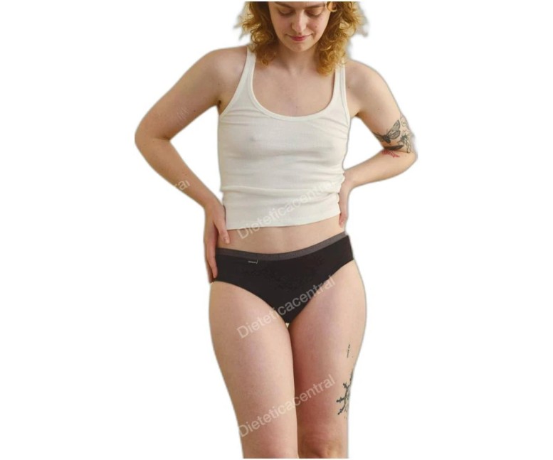 Braguita menstrual negra/gris flujo abundante 1/xs 1 tab Cocoro
