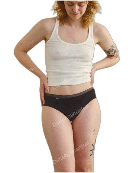 Braguita menstrual negra/gris flujo abundante 1/xs 1 tab Cocoro