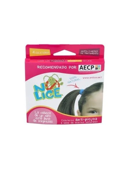 No lice coletero anti-piojos negro/marrón 4 ud No lice