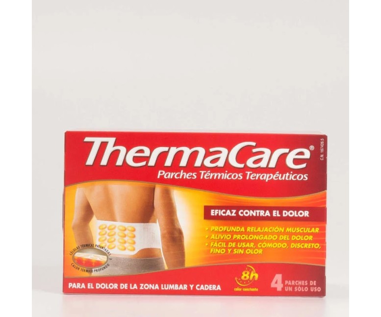 Thermacare parche zona lumbar y cadera 4 ud Thermacare