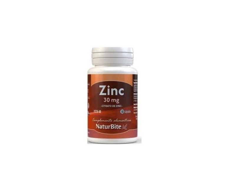 Zinc citrato 60 cap - 30 mg Naturbite