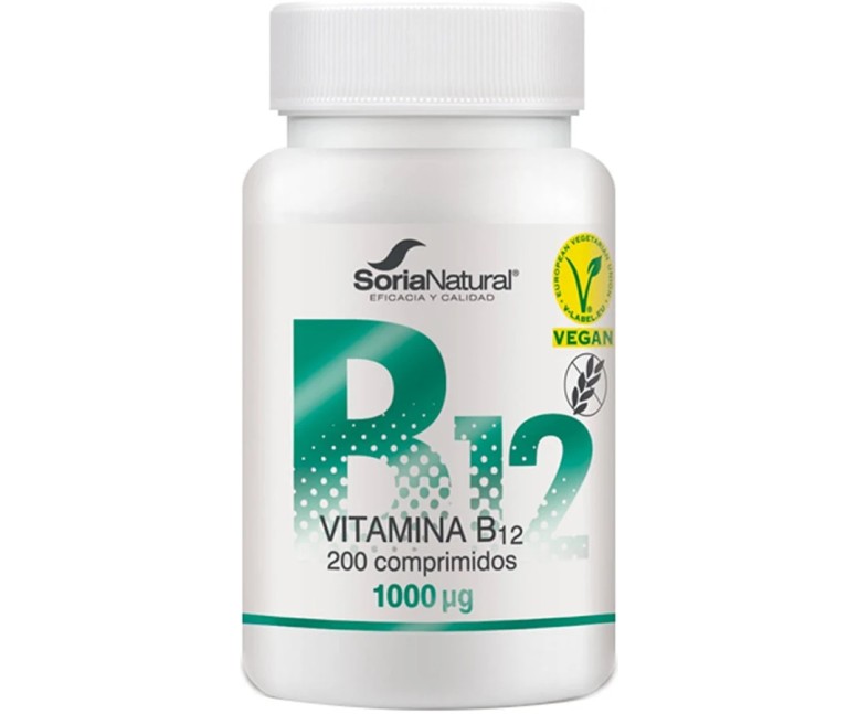 Vitamina B12 liberación sostenida vegan 200 cap - 250 mg Soria natural