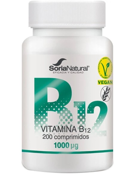 Vitamina B12 liberación sostenida vegan 200 cap - 250 mg Soria natural