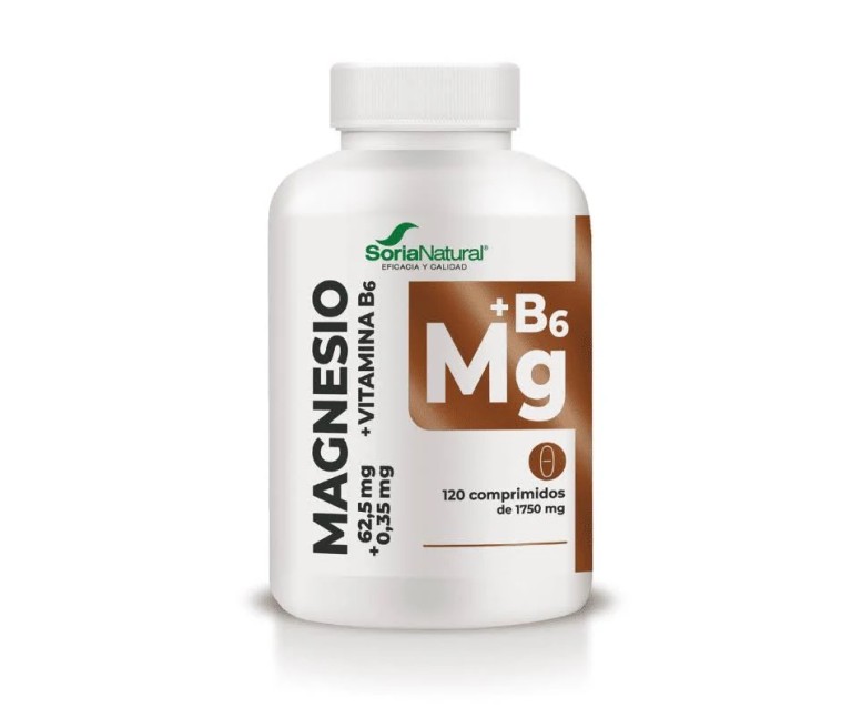 Magnesio+vit b6 liberación sostenida 120 tab - 1550 mg Soria natural