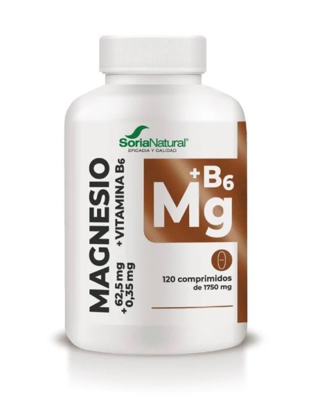 Magnesio+vit b6 liberación sostenida 120 tab - 1550 mg Soria natural