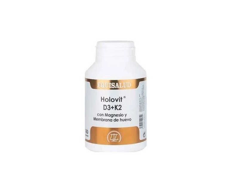 Holovit d3+k2 con magnesio y membrana huevo 180 cap Equisalud