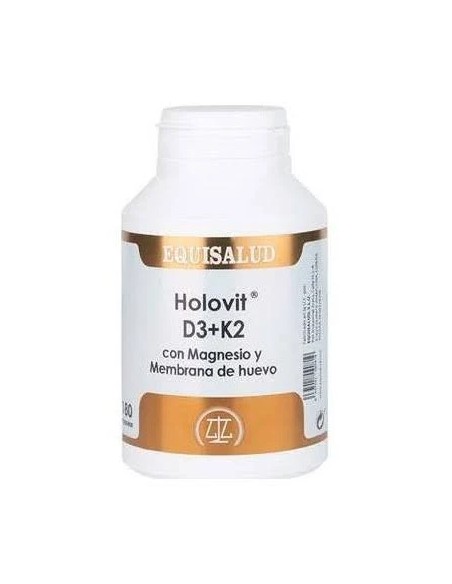 Holovit d3+k2 con magnesio y membrana huevo 180 cap Equisalud