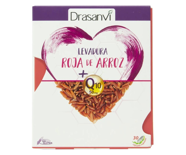 Levadura roja de arroz monac. k +q10 30 cap - 2,9 mg Drasanvi