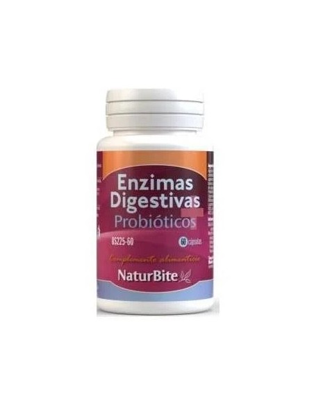 Enzimas digestivas+probióticos 60 cap Naturbite
