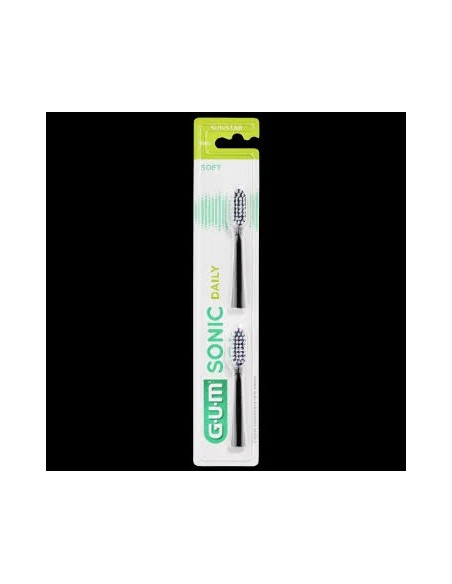 Recambio cepillo eléctrico sonic daily negro 2 un Gum