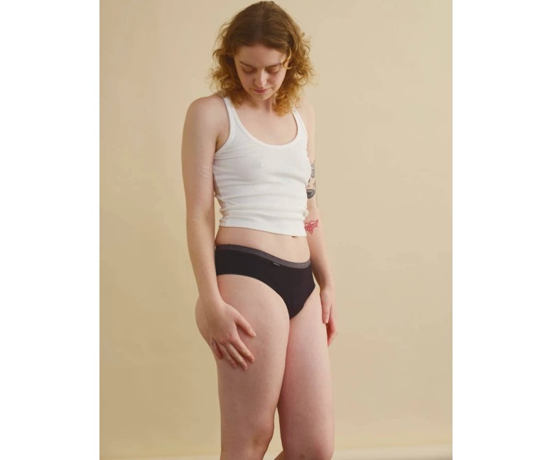 Braguita menstrual negra/gris flujo abundante 0 xxs Cocoro