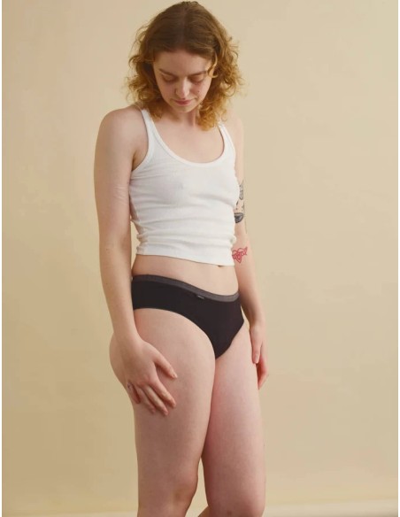 Braguita menstrual negra/gris flujo abundante 0 xxs Cocoro