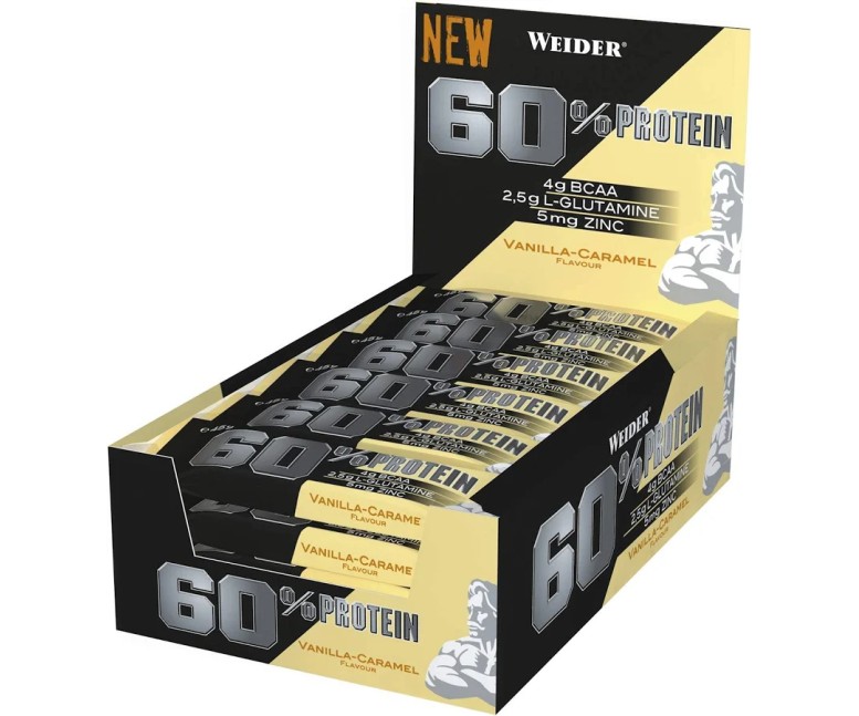 Weider proteína barritas vainilla-caramelo 24 ud Weider