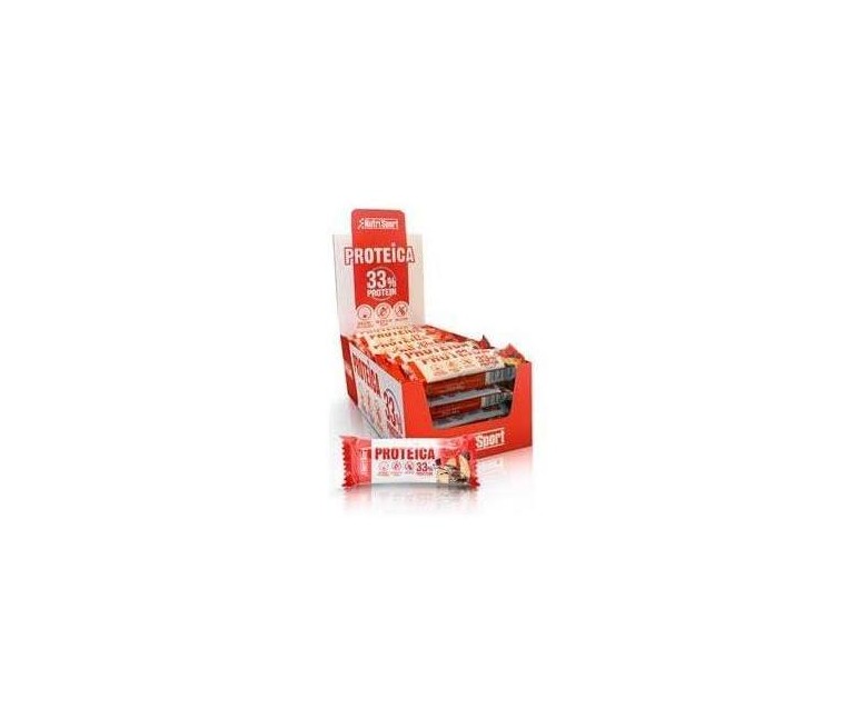 Barrita proteica galleta-chocolate 24 uds Nutrisport
