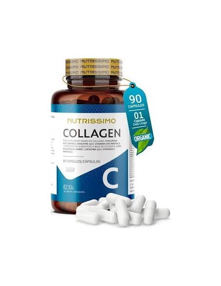 Colágeno+ácido hialurónico+multivitamina 90 cap Nutrissimo