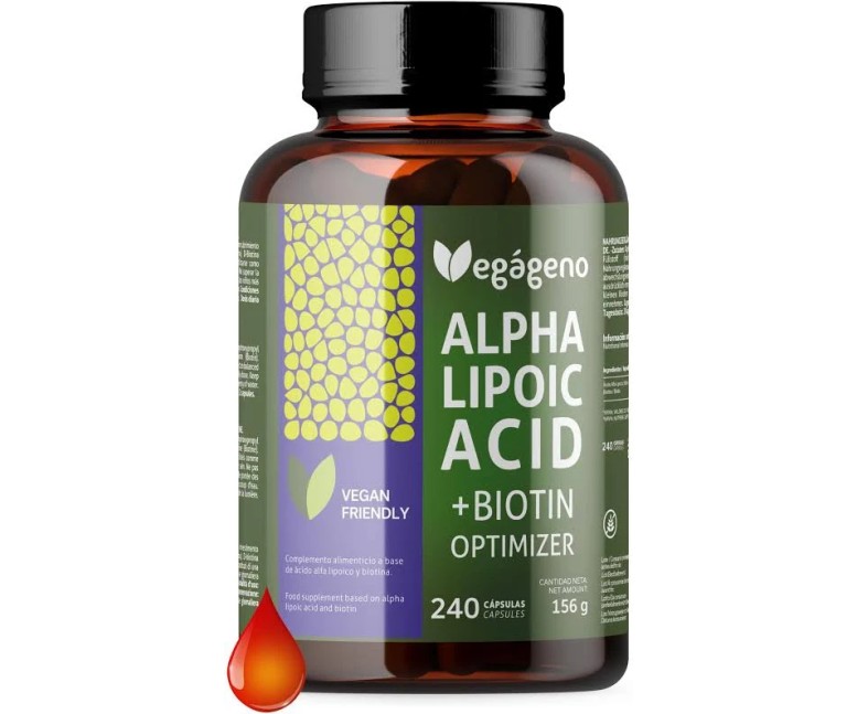 Alpha lipoic acid con ácido fólico 240 cap - 600 mg Vegageno
